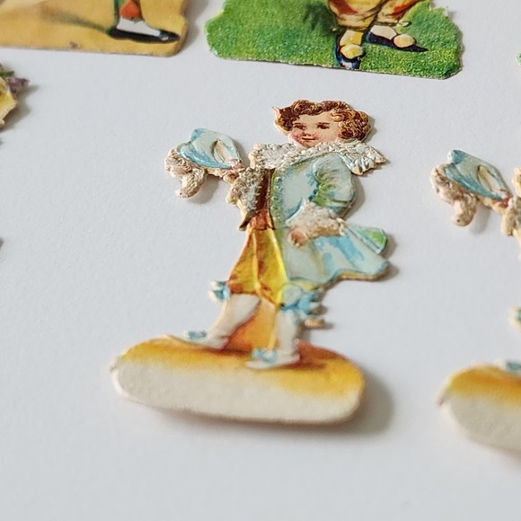 Victorian Trade Cards 1800s Die Cut Paper James Ramsey Box Jester Musician Banjo - Picture 13 of 16